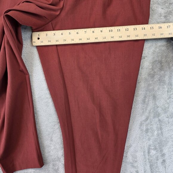 Torrid Pants Womens 10 Red Paperbag Waist Belted Tapered Dress Trouser Workwear - Picture 7 of 12